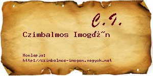 Czimbalmos Imogén névjegykártya